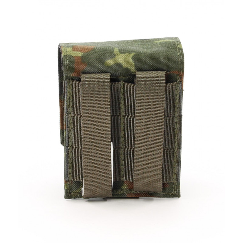 Zentauron Bolsa para granadas de mano Bolsa Molle con hebilla Color Flecktarn Alemania (0316)
