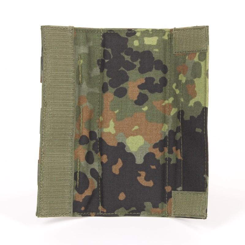 Plate carrier shoulder pads with lasercut Molle trim