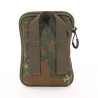 Organizzatore tascabile EDC con 4 slot, moschettone e passanti in gomma 