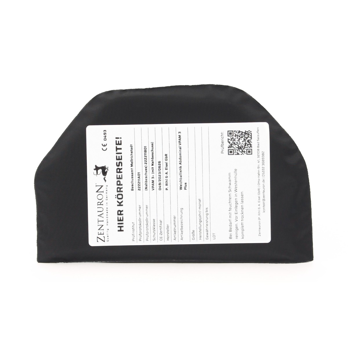 Soft Ballistics VPAM 3 Plus Abdominal for PC Drop Down Pouch and Waist Bag Modular Ballistics Certif