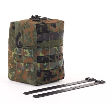 Bolsillo adicional con cremallera MOLLE y ranura de velcro adicional