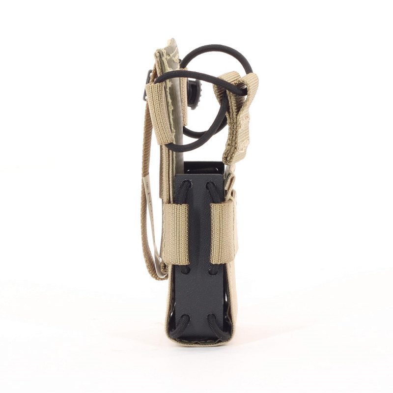 Universal lamp holster and magazine pouch MOLLE system in beige