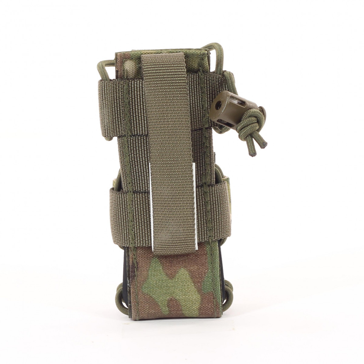 Universal lamp holster and magazine pouch MOLLE system in Multicam