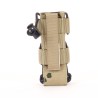 Universal lamp holster and magazine pouch MOLLE system in tropical camouflage Universal lamp holster and magazine pouch MOLLE system in tropical camouflage