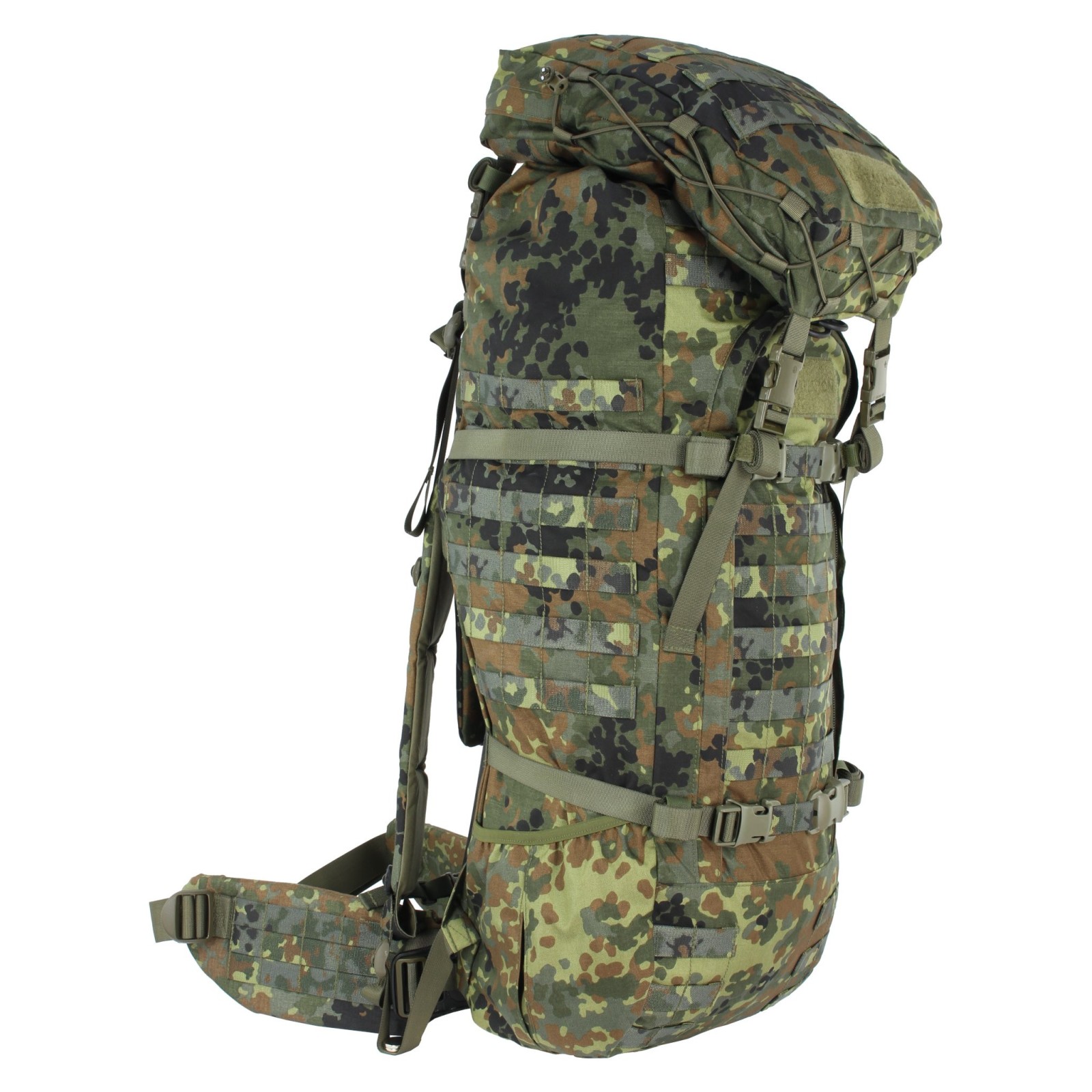 Bundeswehr army backpack - 65L top and front loader with Molle system