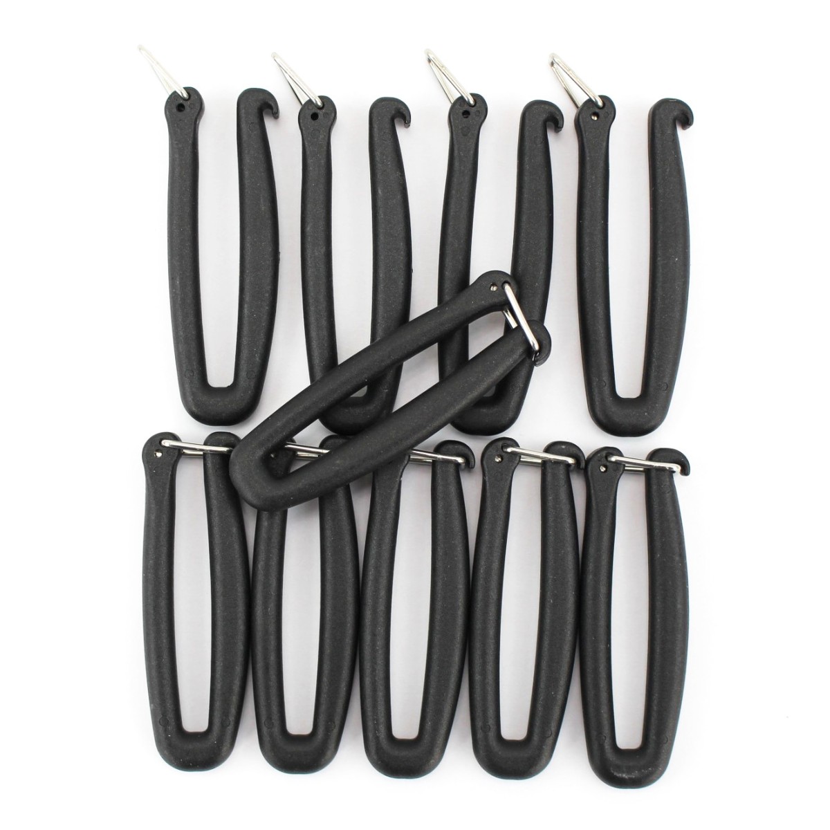 U-Clip 10er Set Stabiler Adapter aus Hartplastik und Metall Bügel
