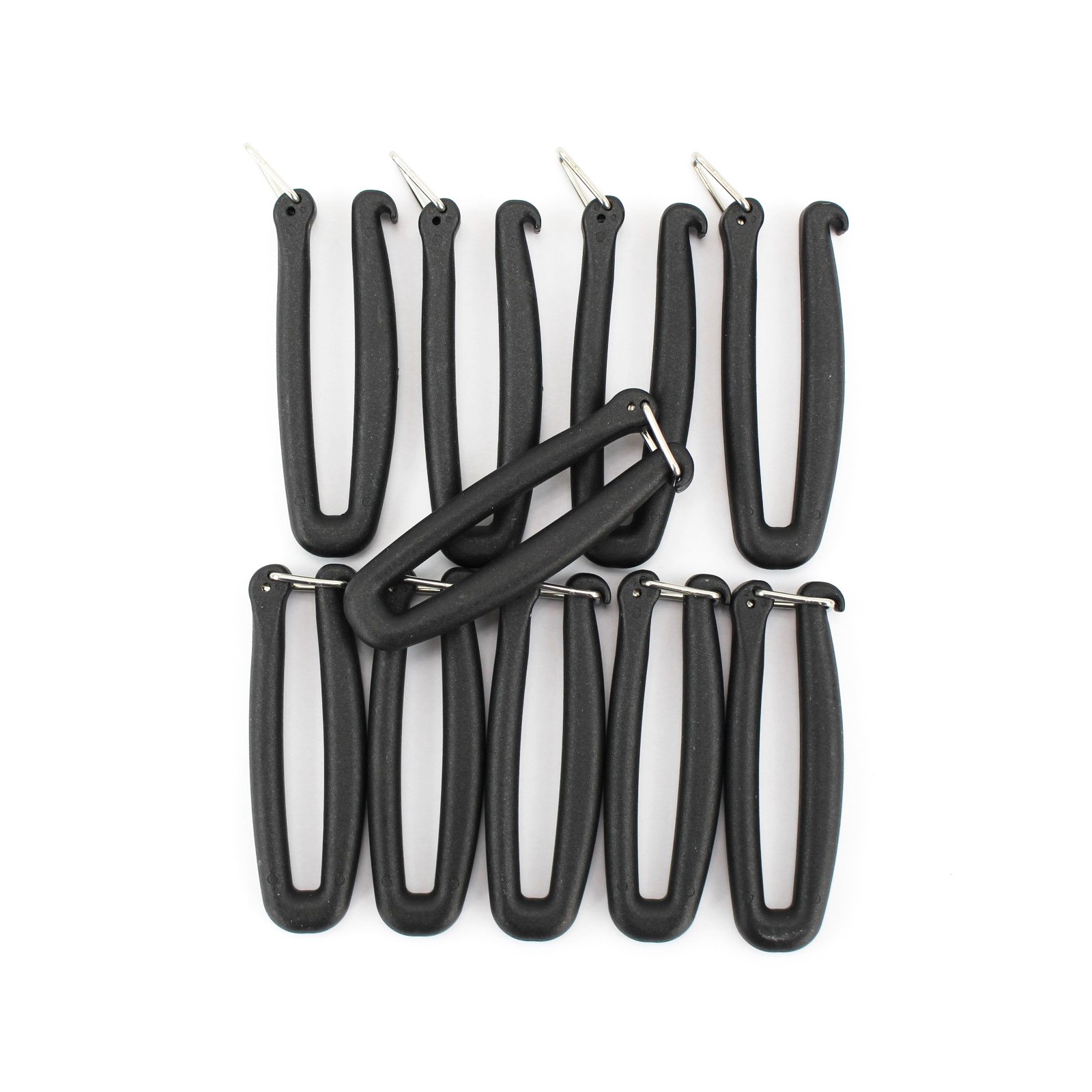 U-clip set of 10 Stable adapter made of hard plastic and metal bracket