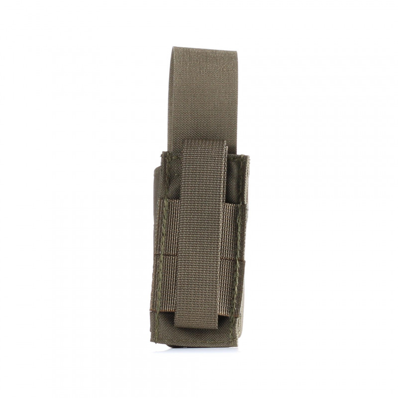 Pistol magazine pouch clip in stone gray-olive