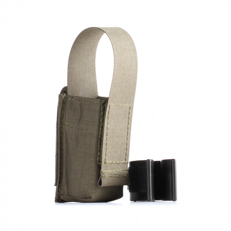 Pistol magazine pouch clip in stone gray-olive