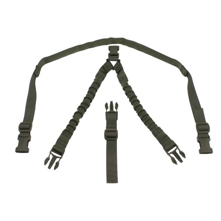 Padded rifle sling with one-point attachment