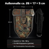 Klappspatentasche MOLLE in Flecktarn mit Außenmaßen ca. 26 × 17 × 5 cm für BW-Klappspaten