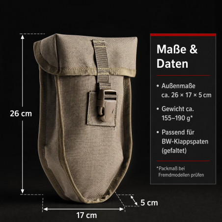 Funda MOLLE para pala plegable BW | Zentauron