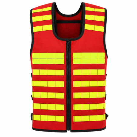 Arbeitsweste MOLLE High-Vis Rot