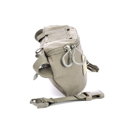 Riñonera modular en gris piedra y verde oliva