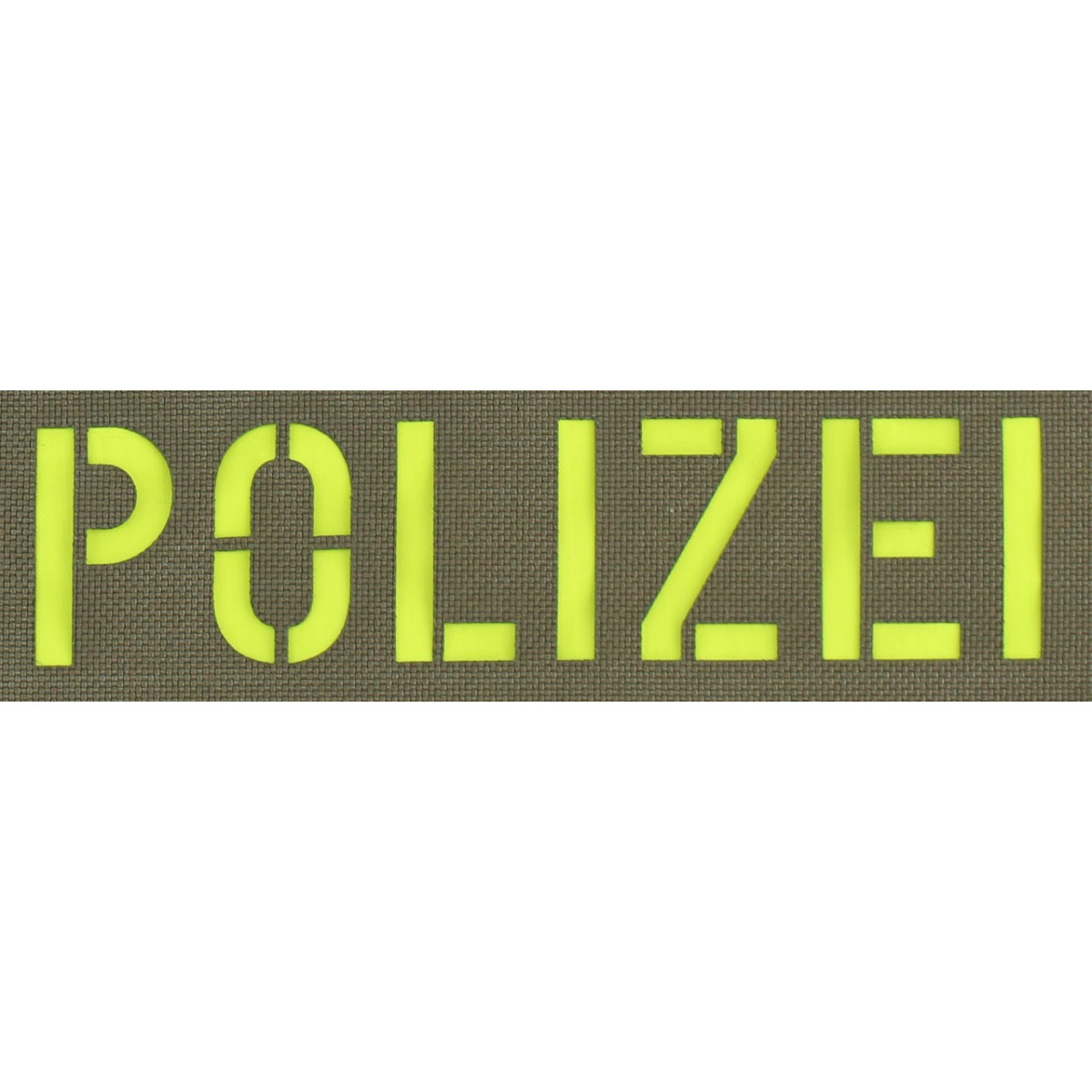 Großes Patch mit der Aufschrift Polizei