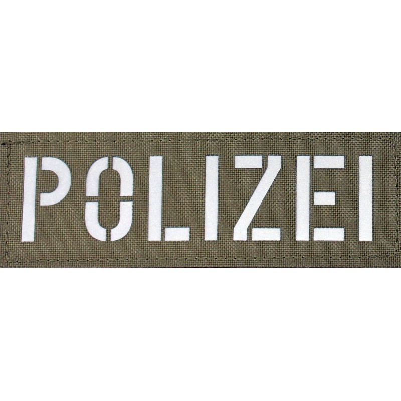 Großes Patch mit der Aufschrift Polizei