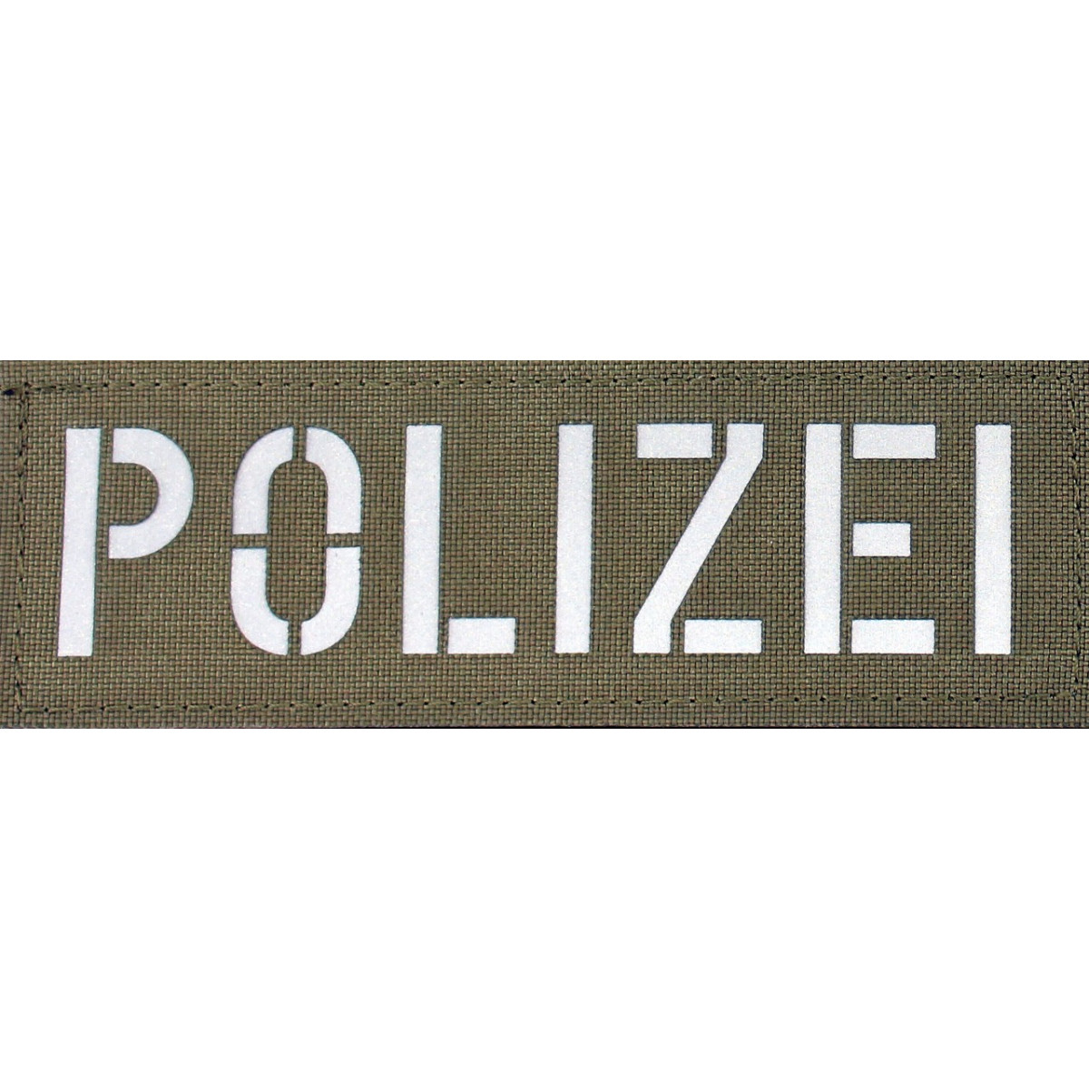 Großes Patch mit der Aufschrift Polizei