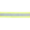 Striscia luminosa gialla con superficie riflettente argentata e chiusura in velcro