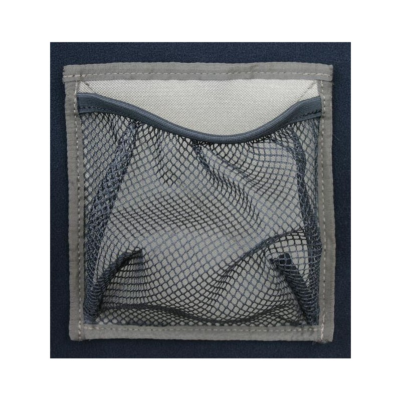 Medium sized mesh inner pocket for pouches with velcro