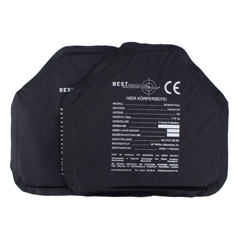 Ballistic upper arm protection NIJ Level 3A Zentauron