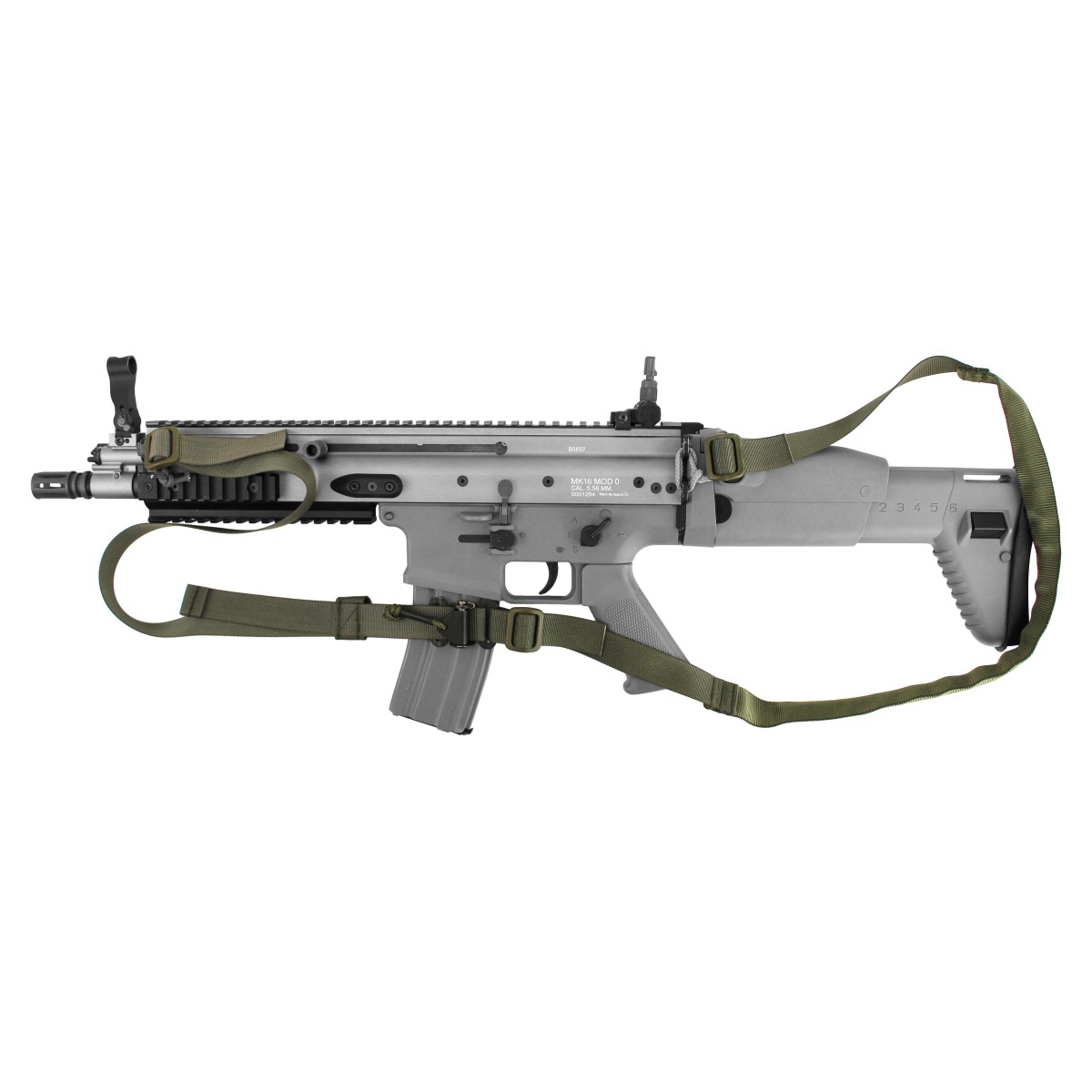 Padded rifle sling with two-point attachment