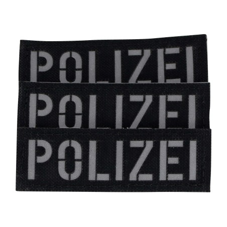 Pack of 3 Cordura police patch with Velcro attachment