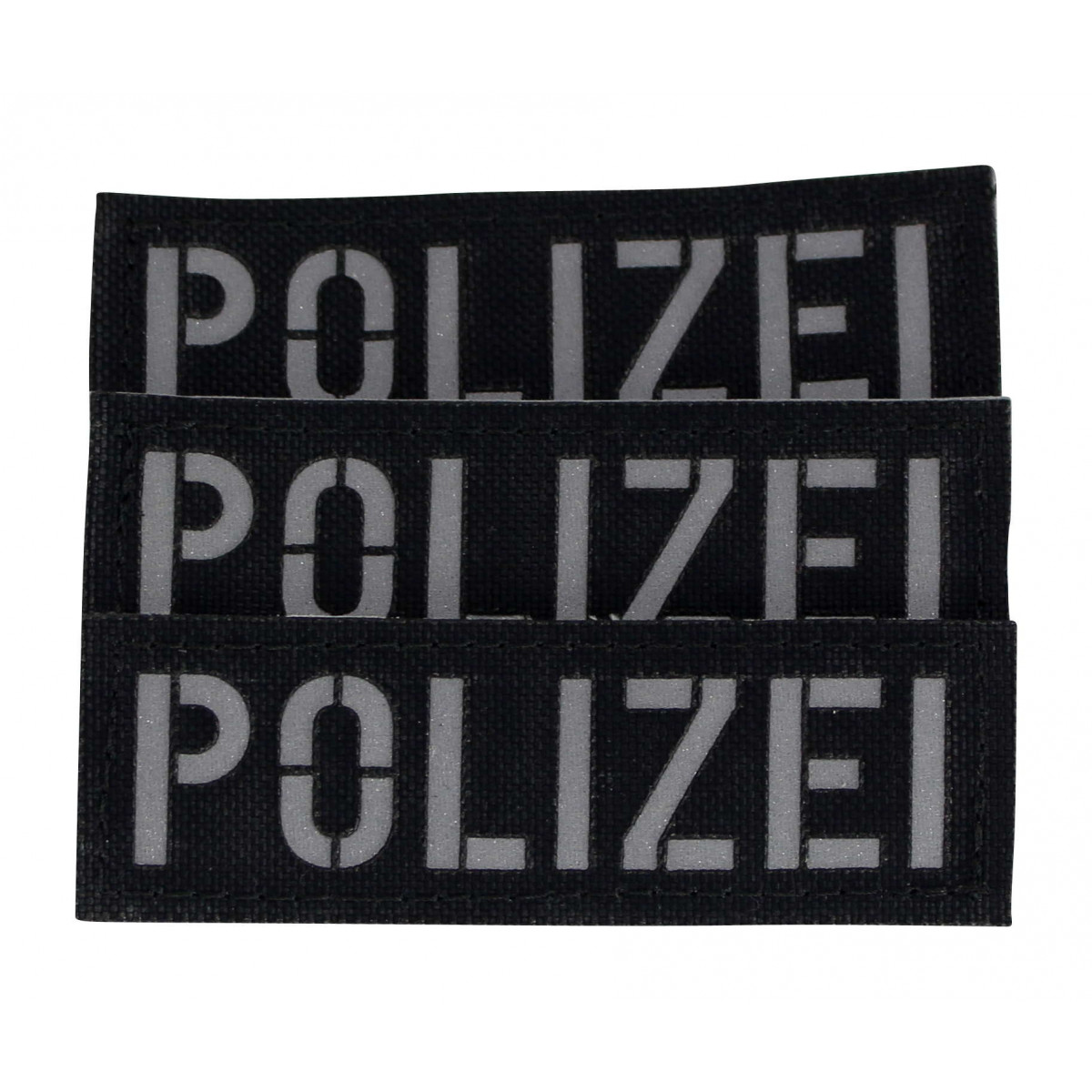 3er Pack Cordura Polizei Patch mit Klettbefestigung