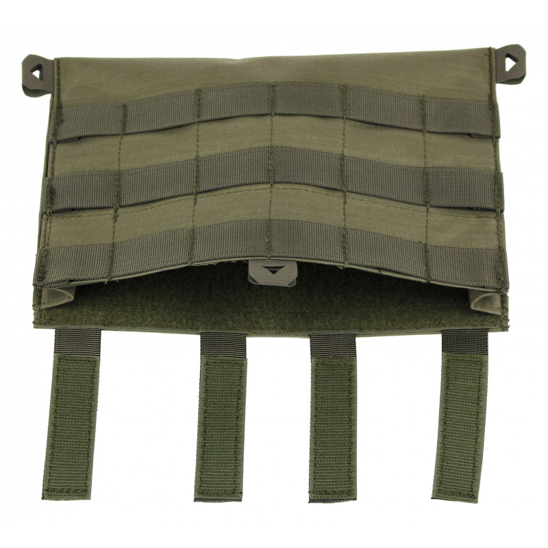 Molle Erweiterung plus Einschubfach für Klettmagazine mit der Kangaroo Flap für den Plattenträger Vulcan II Steingrau-Oliv 2723