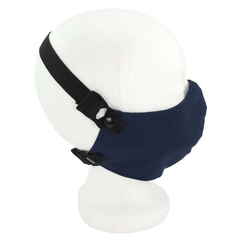 Mouth and nose protection in dark blue with insert for filter material