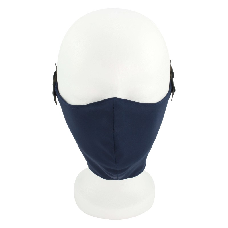 Mouth and nose protection in dark blue with insert for filter material