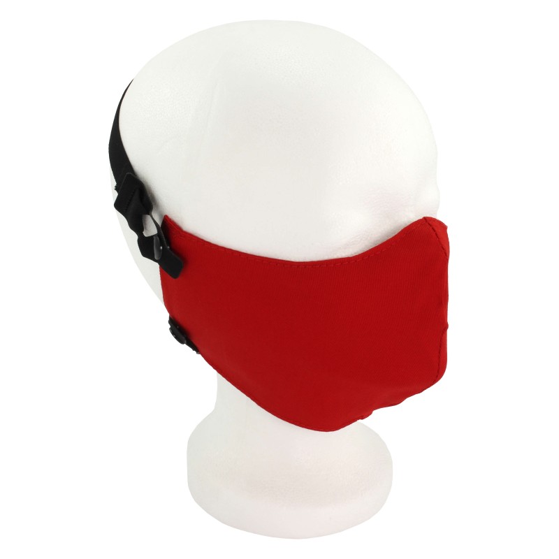 Mouth nose protection in red with insert for filter material