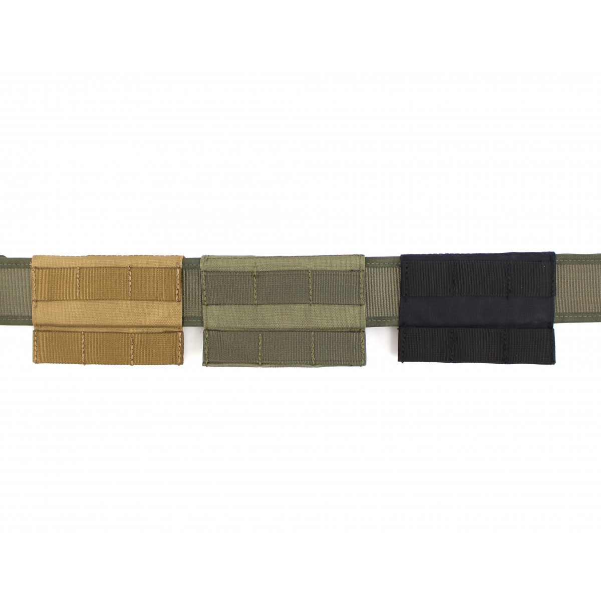 MOLLE adapter belt triple for MOLLE equipment on the belt