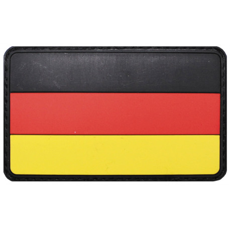 Klett-Abzeichen PVC 3D-Patch Deutschland Flagge DEU groß 8 x 5cm 