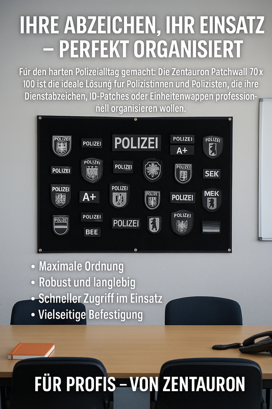 Zentauron Patchwall mit Polzei Abzeichen